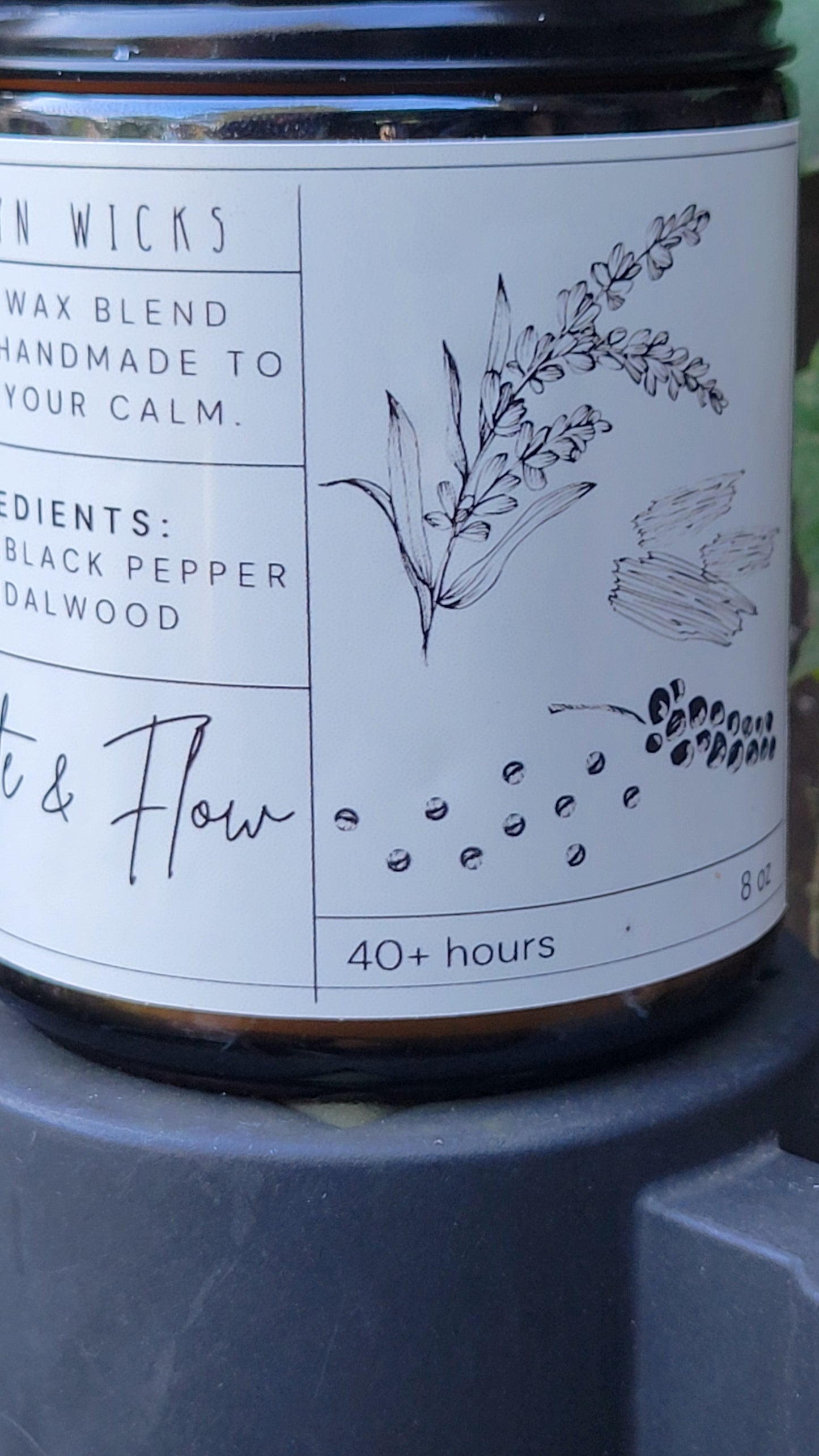 Hustle & Flow – 8oz Scented Candle | Energize Your Grind, Soothe Your Soul - Brooklyn Wicks Studio