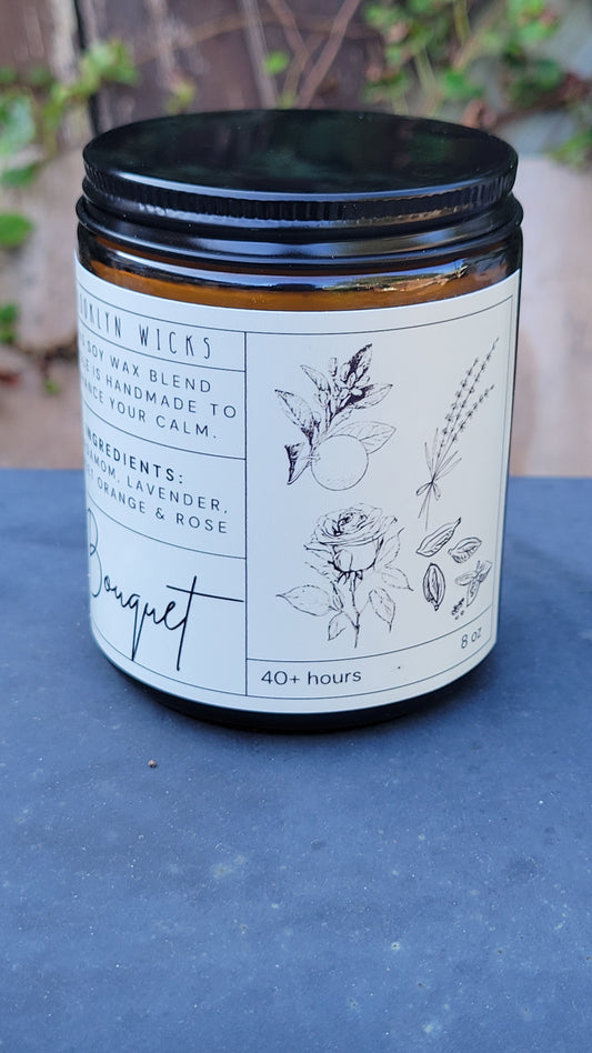 Bouquet – 8oz Scented Candle | Floral Scent - Brooklyn Wicks Studio