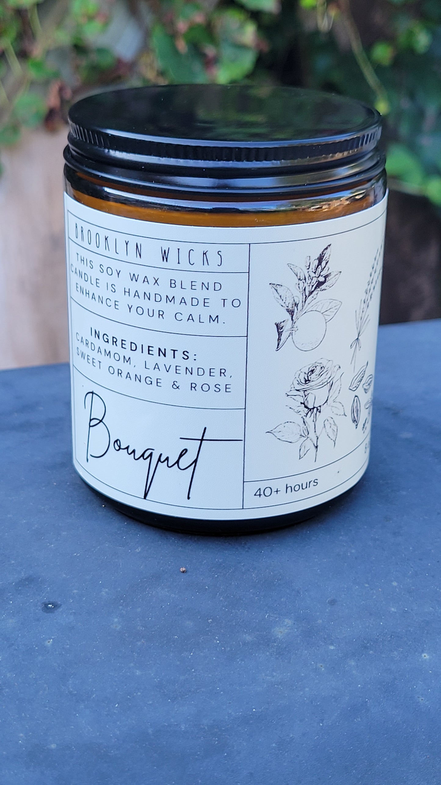 Bouquet – 8oz Scented Candle | Floral Scent - Brooklyn Wicks Studio