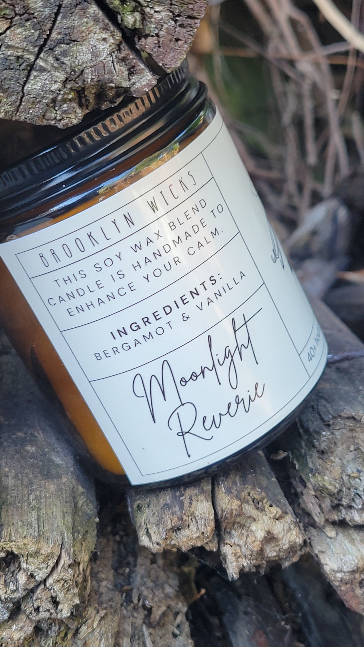 Moonlight Reverie – 8oz Scented Candle | Bergamot & Vanilla - Brooklyn Wicks Studio