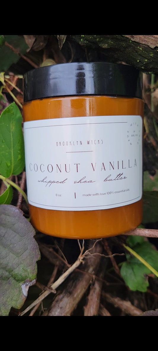 Coconut Vanilla Whipped Shea Butter | All-Natural Skincare | 4oz & 8oz